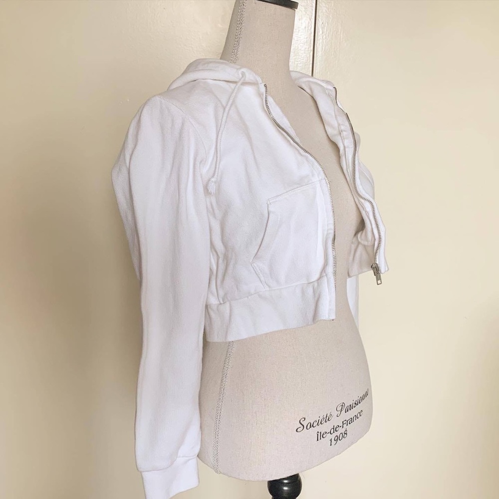 Brandy Melville White Crystal Hoodie